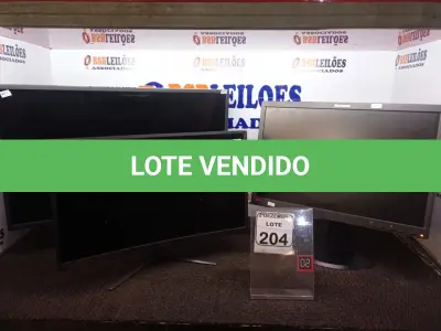 LOTE 204 - 01 TV 32” MARCA SAMSUNG E 01 MONITOR LCD. (NO ESTADO) ATENÇÃO! FAZER A VISITAÇÃO ANTES DE ARREMATAR, NÃO SABEMOS SE FUNCIONA. LEILÃO NÃO TEM GARANTIA E NEM DEVOLUÇÃO, SUJEITO A POSSÍVEIS AVARIAS VISÍVEIS/OCULTAS E/OU AUSÊNCIA DE COMPONENTES.