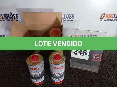 LOTE 246 - 01 CAIXA C/06 CATALISADORES MARCA ANJO CONTENDO 450ML EM CADA LATA(NOVO). (NO ESTADO) ATENÇÃO! FAZER A VISITAÇÃO ANTES DE ARREMATAR, NÃO SABEMOS SE FUNCIONA. LEILÃO NÃO TEM GARANTIA E NEM DEVOLUÇÃO, SUJEITO A POSSÍVEIS AVARIAS VISÍVEIS/OCULTAS E/OU AUSÊNCIA DE COMPONENTES.