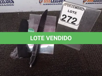 LOTE 272 - 01 FACA TAMANHO MEDIANO(NOVO). (NO ESTADO) ATENÇÃO! FAZER A VISITAÇÃO ANTES DE ARREMATAR, NÃO SABEMOS SE FUNCIONA. LEILÃO NÃO TEM GARANTIA E NEM DEVOLUÇÃO, SUJEITO A POSSÍVEIS AVARIAS VISÍVEIS/OCULTAS E/OU AUSÊNCIA DE COMPONENTES.
