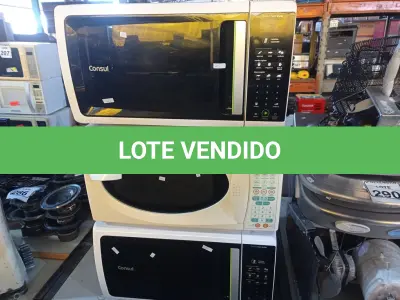 LOTE 288 - 03 MICRO-ONDAS MARCAS E MODELOS DIVERSOS C/AVARIAS. (NO ESTADO) ATENÇÃO! FAZER A VISITAÇÃO ANTES DE ARREMATAR, NÃO SABEMOS SE FUNCIONA. LEILÃO NÃO TEM GARANTIA E NEM DEVOLUÇÃO, SUJEITO A POSSÍVEIS AVARIAS VISÍVEIS/OCULTAS E/OU AUSÊNCIA DE COMPONENTES.
