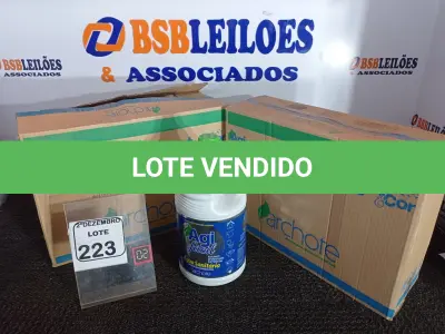 LOTE 223 - 02 CAIXAS C/03 GALÕES DE ÁGUA SANITÁRIA DE 5L CADA, MARCA AGI FÁCIL. (NO ESTADO) ATENÇÃO! FAZER A VISITAÇÃO ANTES DE ARREMATAR, NÃO SABEMOS SE FUNCIONA. LEILÃO NÃO TEM GARANTIA E NEM DEVOLUÇÃO, SUJEITO A POSSÍVEIS AVARIAS VISÍVEIS/OCULTAS E/OU AUSÊNCIA DE COMPONENTES.