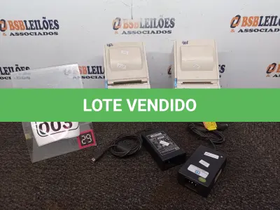 LOTE 003 - 02 IMPRESSORAS DE CUPOM MARCA PERTO. (NO ESTADO) ATENÇÃO! FAZER A VISITAÇÃO ANTES DE ARREMATAR, NÃO SABEMOS SE FUNCIONA. LEILÃO NÃO TEM GARANTIA E NEM DEVOLUÇÃO, SUJEITO A POSSÍVEIS AVARIAS VISÍVEIS/OCULTAS E/OU AUSÊNCIA DE COMPONENTES.