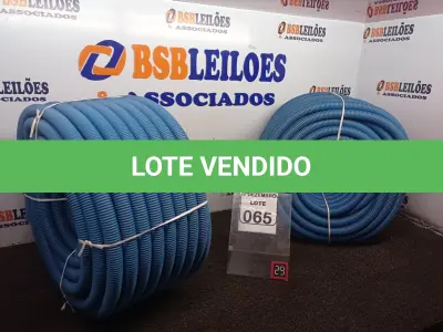 LOTE 065 - 02 ROLOS DE MANGUEIRA CORRUGADA(NOVO). (NO ESTADO) ATENÇÃO! FAZER A VISITAÇÃO ANTES DE ARREMATAR, NÃO SABEMOS SE FUNCIONA. LEILÃO NÃO TEM GARANTIA E NEM DEVOLUÇÃO, SUJEITO A POSSÍVEIS AVARIAS VISÍVEIS/OCULTAS E/OU AUSÊNCIA DE COMPONENTES.