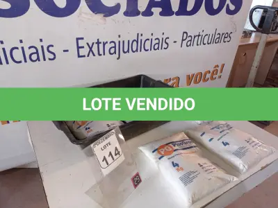 LOTE 114 - 05 PACOTES DE GRANITINA 4KG CADA N°8 P/GRAFIATO (NOVO). (NO ESTADO) ATENÇÃO! FAZER A VISITAÇÃO ANTES DE ARREMATAR, NÃO SABEMOS SE FUNCIONA. LEILÃO NÃO TEM GARANTIA E NEM DEVOLUÇÃO, SUJEITO A POSSÍVEIS AVARIAS VISÍVEIS/OCULTAS E/OU AUSÊNCIA DE COMPONENTES.