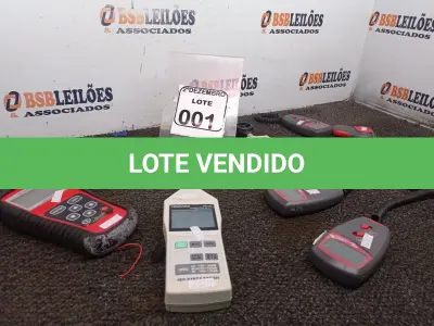 LOTE 001 - 01 DECIBELÍMETRO, 02 LUXÍMETROS E 01 SCANNER DE CARRO. (NO ESTADO) ATENÇÃO! FAZER A VISITAÇÃO ANTES DE ARREMATAR, NÃO SABEMOS SE FUNCIONA. LEILÃO NÃO TEM GARANTIA E NEM DEVOLUÇÃO, SUJEITO A POSSÍVEIS AVARIAS VISÍVEIS/OCULTAS E/OU AUSÊNCIA DE COMPONENTES.