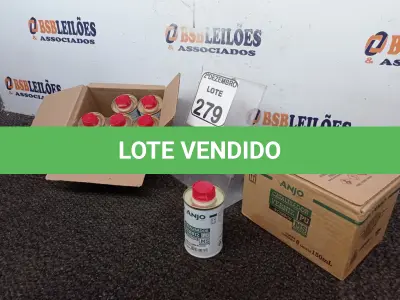 LOTE 279 - 02 CAIXAS DE CATALIZADORES VERNIZ PU MARCA ANJO C/150ML CADA. (NO ESTADO) ATENÇÃO! FAZER A VISITAÇÃO ANTES DE ARREMATAR, NÃO SABEMOS SE FUNCIONA. LEILÃO NÃO TEM GARANTIA E NEM DEVOLUÇÃO, SUJEITO A POSSÍVEIS AVARIAS VISÍVEIS/OCULTAS E/OU AUSÊNCIA DE COMPONENTES.