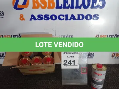 LOTE 241 - 01 CAIXA C/06 CATALISADORES MARCA ANJO CONTENDO 450ML EM CADA LATA(NOVO). (NO ESTADO) ATENÇÃO! FAZER A VISITAÇÃO ANTES DE ARREMATAR, NÃO SABEMOS SE FUNCIONA. LEILÃO NÃO TEM GARANTIA E NEM DEVOLUÇÃO, SUJEITO A POSSÍVEIS AVARIAS VISÍVEIS/OCULTAS E/OU AUSÊNCIA DE COMPONENTES.