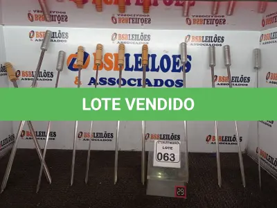 LOTE 063 - 11 ESPETOS P/CHURRASCO DIVERSOS (NOVO). (NO ESTADO) ATENÇÃO! FAZER A VISITAÇÃO ANTES DE ARREMATAR, NÃO SABEMOS SE FUNCIONA. LEILÃO NÃO TEM GARANTIA E NEM DEVOLUÇÃO, SUJEITO A POSSÍVEIS AVARIAS VISÍVEIS/OCULTAS E/OU AUSÊNCIA DE COMPONENTES.