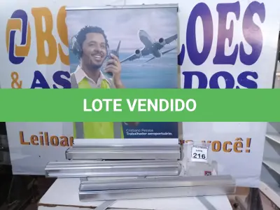 LOTE 216 - 01 LOTE C/VÁRIOS PAINÉIS DE ALUMÍNIO P/PROPAGANDA. (NO ESTADO) ATENÇÃO! FAZER A VISITAÇÃO ANTES DE ARREMATAR, NÃO SABEMOS SE FUNCIONA. LEILÃO NÃO TEM GARANTIA E NEM DEVOLUÇÃO, SUJEITO A POSSÍVEIS AVARIAS VISÍVEIS/OCULTAS E/OU AUSÊNCIA DE COMPONENTES.