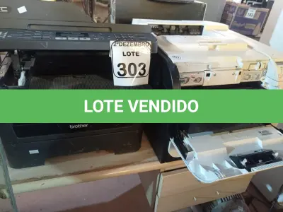 LOTE 303 - 02 IMPRESSORAS MARCAS E MODELOS DIVERSOS SENDO UMA MULTIFUNCIONAL. (NO ESTADO) ATENÇÃO! FAZER A VISITAÇÃO ANTES DE ARREMATAR, NÃO SABEMOS SE FUNCIONA. LEILÃO NÃO TEM GARANTIA E NEM DEVOLUÇÃO, SUJEITO A POSSÍVEIS AVARIAS VISÍVEIS/OCULTAS E/OU AUSÊNCIA DE COMPONENTES.