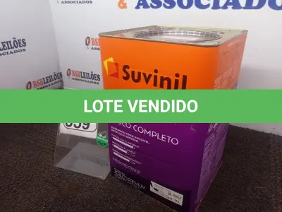 LOTE 359 - 01 LATA DE TINTA FOSCO BRANCO NEVE 18L MARCA SUVINIL. (NO ESTADO) ATENÇÃO! FAZER A VISITAÇÃO ANTES DE ARREMATAR, NÃO SABEMOS SE FUNCIONA. LEILÃO NÃO TEM GARANTIA E NEM DEVOLUÇÃO, SUJEITO A POSSÍVEIS AVARIAS VISÍVEIS/OCULTAS E/OU AUSÊNCIA DE COMPONENTES.