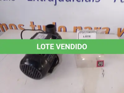 LOTE 335 - 01 MOTOBOMBA CENTRÍFUGA HIDROMASSAGEM MODELO ECH-100I POTÊNCIA 1CV. (NO ESTADO) ATENÇÃO! FAZER A VISITAÇÃO ANTES DE ARREMATAR, NÃO SABEMOS SE FUNCIONA. LEILÃO NÃO TEM GARANTIA E NEM DEVOLUÇÃO, SUJEITO A POSSÍVEIS AVARIAS VISÍVEIS/OCULTAS E/OU AUSÊNCIA DE COMPONENTES.