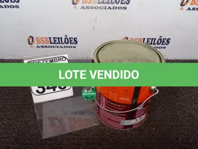 LOTE 340 - 01 LATA DE TINTA COR BRILHANTE PLATINA MARCA SUVINIL 3,6L P/MADEIRAS E METAIS. (NO ESTADO) ATENÇÃO! FAZER A VISITAÇÃO ANTES DE ARREMATAR, NÃO SABEMOS SE FUNCIONA. LEILÃO NÃO TEM GARANTIA E NEM DEVOLUÇÃO, SUJEITO A POSSÍVEIS AVARIAS VISÍVEIS/OCULTAS E/OU AUSÊNCIA DE COMPONENTES.