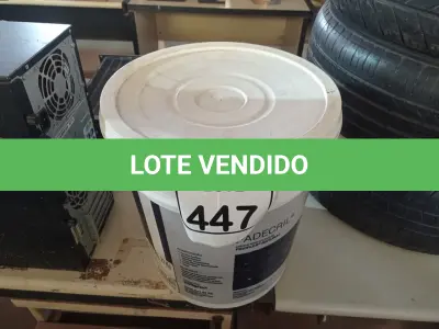 LOTE 447 - 01 ADESIVO PARA APLICAÇÃO NATURAL MARCA TAKETT. 23KG. (NO ESTADO) ATENÇÃO! FAZER A VISITAÇÃO ANTES DE ARREMATAR, NÃO SABEMOS SE FUNCIONA. LEILÃO NÃO TEM GARANTIA E NEM DEVOLUÇÃO, SUJEITO A POSSÍVEIS AVARIAS VISÍVEIS/OCULTAS E/OU AUSÊNCIA DE COMPONENTES.