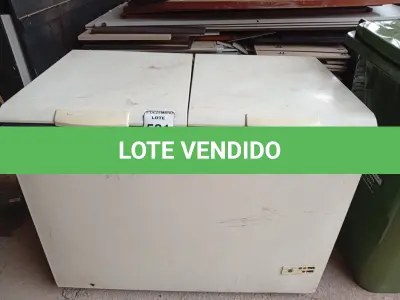 LOTE 581 - 01 FREEZER HORIZONTAL C/DUAS TAMPAS S/MOTOR MARCA CONSUL. (NO ESTADO) ATENÇÃO! FAZER A VISITAÇÃO ANTES DE ARREMATAR, NÃO SABEMOS SE FUNCIONA. LEILÃO NÃO TEM GARANTIA E NEM DEVOLUÇÃO, SUJEITO A POSSÍVEIS AVARIAS VISÍVEIS/OCULTAS E/OU AUSÊNCIA DE COMPONENTES.