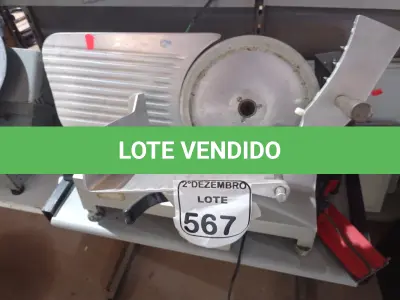 LOTE 567 - 01 CORTADOR DE FRIOS MARCA FILIZOLA. (NO ESTADO) ATENÇÃO! FAZER A VISITAÇÃO ANTES DE ARREMATAR, NÃO SABEMOS SE FUNCIONA. LEILÃO NÃO TEM GARANTIA E NEM DEVOLUÇÃO, SUJEITO A POSSÍVEIS AVARIAS VISÍVEIS/OCULTAS E/OU AUSÊNCIA DE COMPONENTES.