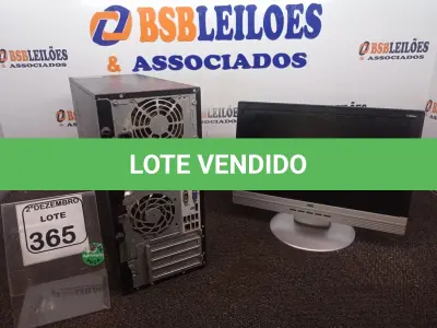 LOTE 365 - 01 CPU MARCA HP E 01 MONITOR MARCA AOC C/TECLADO E MOUSE. (NO ESTADO) ATENÇÃO! FAZER A VISITAÇÃO ANTES DE ARREMATAR, NÃO SABEMOS SE FUNCIONA. LEILÃO NÃO TEM GARANTIA E NEM DEVOLUÇÃO, SUJEITO A POSSÍVEIS AVARIAS VISÍVEIS/OCULTAS E/OU AUSÊNCIA DE COMPONENTES.
