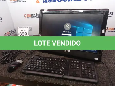 LOTE 390 - 01 ALL IN ONE MARCA HP C/TECLADO E MOUSE. (NO ESTADO) ATENÇÃO! FAZER A VISITAÇÃO ANTES DE ARREMATAR, NÃO SABEMOS SE FUNCIONA. LEILÃO NÃO TEM GARANTIA E NEM DEVOLUÇÃO, SUJEITO A POSSÍVEIS AVARIAS VISÍVEIS/OCULTAS E/OU AUSÊNCIA DE COMPONENTES.