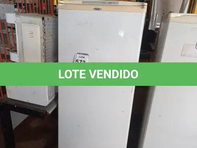 LOTE 573 - 01 GELADEIRA MARCA CONSUL 220V. (NO ESTADO) ATENÇÃO! FAZER A VISITAÇÃO ANTES DE ARREMATAR, NÃO SABEMOS SE FUNCIONA. LEILÃO NÃO TEM GARANTIA E NEM DEVOLUÇÃO, SUJEITO A POSSÍVEIS AVARIAS VISÍVEIS/OCULTAS E/OU AUSÊNCIA DE COMPONENTES.