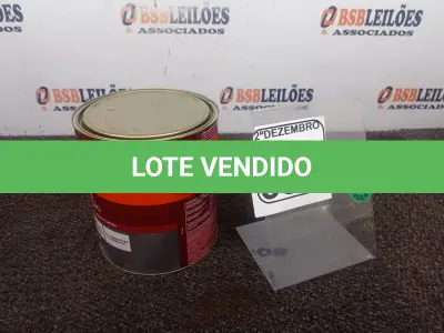 LOTE 356 - 01 LATA DE TINTA COR BRILHANTE PLATINA MARCA SUVINIL 3,6L P/METAIS. (NO ESTADO) ATENÇÃO! FAZER A VISITAÇÃO ANTES DE ARREMATAR, NÃO SABEMOS SE FUNCIONA. LEILÃO NÃO TEM GARANTIA E NEM DEVOLUÇÃO, SUJEITO A POSSÍVEIS AVARIAS VISÍVEIS/OCULTAS E/OU AUSÊNCIA DE COMPONENTES.