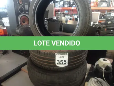 LOTE 355 - 03 PNEUS USADOS SENDO 02 AROS 16 E UM ARO 17. (NO ESTADO) ATENÇÃO! FAZER A VISITAÇÃO ANTES DE ARREMATAR, NÃO SABEMOS SE FUNCIONA. LEILÃO NÃO TEM GARANTIA E NEM DEVOLUÇÃO, SUJEITO A POSSÍVEIS AVARIAS VISÍVEIS/OCULTAS E/OU AUSÊNCIA DE COMPONENTES.