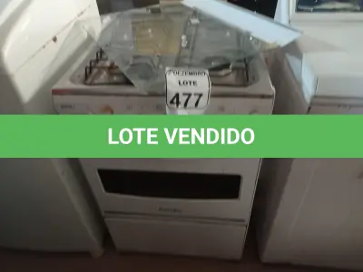 LOTE 477 - 01 FOGÃO A GÁS 04 BOCAS MARCA ESMALTEC. (NO ESTADO) ATENÇÃO! FAZER A VISITAÇÃO ANTES DE ARREMATAR, NÃO SABEMOS SE FUNCIONA. LEILÃO NÃO TEM GARANTIA E NEM DEVOLUÇÃO, SUJEITO A POSSÍVEIS AVARIAS VISÍVEIS/OCULTAS E/OU AUSÊNCIA DE COMPONENTES.