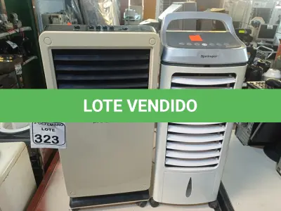 LOTE 323 - 02 CLIMATIZADORES MARCA SPRINGER E PHASER. (NO ESTADO) ATENÇÃO! FAZER A VISITAÇÃO ANTES DE ARREMATAR, NÃO SABEMOS SE FUNCIONA. LEILÃO NÃO TEM GARANTIA E NEM DEVOLUÇÃO, SUJEITO A POSSÍVEIS AVARIAS VISÍVEIS/OCULTAS E/OU AUSÊNCIA DE COMPONENTES.