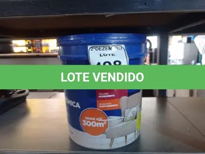 LOTE 498 - 01 GALÃO DE TINTA MARCA QUALITEX 18. (NO ESTADO) ATENÇÃO! FAZER A VISITAÇÃO ANTES DE ARREMATAR, NÃO SABEMOS SE FUNCIONA. LEILÃO NÃO TEM GARANTIA E NEM DEVOLUÇÃO, SUJEITO A POSSÍVEIS AVARIAS VISÍVEIS/OCULTAS E/OU AUSÊNCIA DE COMPONENTES.