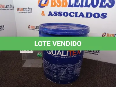 LOTE 366 - 01 GALÃO DE TINTA MARCA QUALITEX. (NO ESTADO) ATENÇÃO! FAZER A VISITAÇÃO ANTES DE ARREMATAR, NÃO SABEMOS SE FUNCIONA. LEILÃO NÃO TEM GARANTIA E NEM DEVOLUÇÃO, SUJEITO A POSSÍVEIS AVARIAS VISÍVEIS/OCULTAS E/OU AUSÊNCIA DE COMPONENTES.