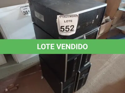 LOTE 552 - 05 CPUS MARCA HP. (NO ESTADO) ATENÇÃO! FAZER A VISITAÇÃO ANTES DE ARREMATAR, NÃO SABEMOS SE FUNCIONA. LEILÃO NÃO TEM GARANTIA E NEM DEVOLUÇÃO, SUJEITO A POSSÍVEIS AVARIAS VISÍVEIS/OCULTAS E/OU AUSÊNCIA DE COMPONENTES.