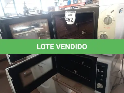 LOTE 452 - 02 FORNOS ELÉTRICOS MARCA FISCHER C/AVARIAS. (NO ESTADO) ATENÇÃO! FAZER A VISITAÇÃO ANTES DE ARREMATAR, NÃO SABEMOS SE FUNCIONA. LEILÃO NÃO TEM GARANTIA E NEM DEVOLUÇÃO, SUJEITO A POSSÍVEIS AVARIAS VISÍVEIS/OCULTAS E/OU AUSÊNCIA DE COMPONENTES.