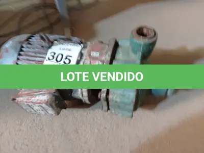 LOTE 305 - 01 BOMBA D’ÁGUA C/AVARIAS. (NO ESTADO) ATENÇÃO! FAZER A VISITAÇÃO ANTES DE ARREMATAR, NÃO SABEMOS SE FUNCIONA. LEILÃO NÃO TEM GARANTIA E NEM DEVOLUÇÃO, SUJEITO A POSSÍVEIS AVARIAS VISÍVEIS/OCULTAS E/OU AUSÊNCIA DE COMPONENTES.