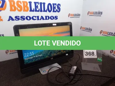 LOTE 368 - 01 ALL IN ONE MARCA HP C/TECLADO E MOUSE. (NO ESTADO) ATENÇÃO! FAZER A VISITAÇÃO ANTES DE ARREMATAR, NÃO SABEMOS SE FUNCIONA. LEILÃO NÃO TEM GARANTIA E NEM DEVOLUÇÃO, SUJEITO A POSSÍVEIS AVARIAS VISÍVEIS/OCULTAS E/OU AUSÊNCIA DE COMPONENTES.