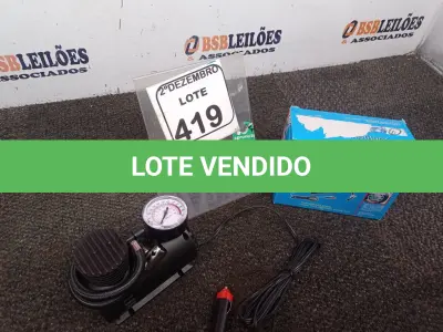 LOTE 419 - 01 MINI COMPRESSOR DE AR VEICULAR DC12V. (NO ESTADO) ATENÇÃO! FAZER A VISITAÇÃO ANTES DE ARREMATAR, NÃO SABEMOS SE FUNCIONA. LEILÃO NÃO TEM GARANTIA E NEM DEVOLUÇÃO, SUJEITO A POSSÍVEIS AVARIAS VISÍVEIS/OCULTAS E/OU AUSÊNCIA DE COMPONENTES.
