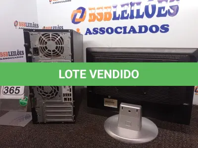 LOTE 365 - 01 CPU MARCA HP E 01 MONITOR MARCA AOC C/TECLADO E MOUSE. (NO ESTADO) ATENÇÃO! FAZER A VISITAÇÃO ANTES DE ARREMATAR, NÃO SABEMOS SE FUNCIONA. LEILÃO NÃO TEM GARANTIA E NEM DEVOLUÇÃO, SUJEITO A POSSÍVEIS AVARIAS VISÍVEIS/OCULTAS E/OU AUSÊNCIA DE COMPONENTES.