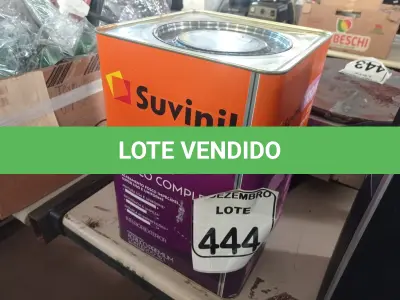 LOTE 444 - 01 LATA DE TINTA FOSCO BRANCO NEVE 18L MARCA SUVINIL. (NO ESTADO) ATENÇÃO! FAZER A VISITAÇÃO ANTES DE ARREMATAR, NÃO SABEMOS SE FUNCIONA. LEILÃO NÃO TEM GARANTIA E NEM DEVOLUÇÃO, SUJEITO A POSSÍVEIS AVARIAS VISÍVEIS/OCULTAS E/OU AUSÊNCIA DE COMPONENTES.
