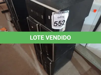 LOTE 552 - 05 CPUS MARCA HP. (NO ESTADO) ATENÇÃO! FAZER A VISITAÇÃO ANTES DE ARREMATAR, NÃO SABEMOS SE FUNCIONA. LEILÃO NÃO TEM GARANTIA E NEM DEVOLUÇÃO, SUJEITO A POSSÍVEIS AVARIAS VISÍVEIS/OCULTAS E/OU AUSÊNCIA DE COMPONENTES.