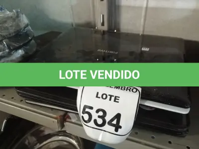 LOTE 534 - 03 NOTEBOOKS PARA RETIRADA DE PEÇAS. (NO ESTADO) ATENÇÃO! FAZER A VISITAÇÃO ANTES DE ARREMATAR, NÃO SABEMOS SE FUNCIONA. LEILÃO NÃO TEM GARANTIA E NEM DEVOLUÇÃO, SUJEITO A POSSÍVEIS AVARIAS VISÍVEIS/OCULTAS E/OU AUSÊNCIA DE COMPONENTES.
