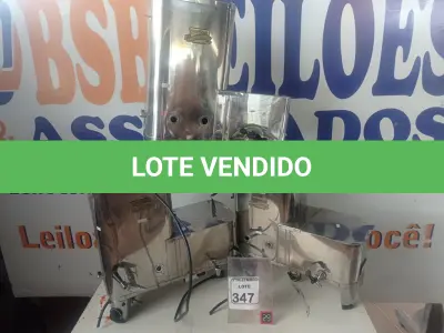 LOTE 347 - 03 CAFETEIRAS EM INOX C/AVARIAS. (NO ESTADO) ATENÇÃO! FAZER A VISITAÇÃO ANTES DE ARREMATAR, NÃO SABEMOS SE FUNCIONA. LEILÃO NÃO TEM GARANTIA E NEM DEVOLUÇÃO, SUJEITO A POSSÍVEIS AVARIAS VISÍVEIS/OCULTAS E/OU AUSÊNCIA DE COMPONENTES.