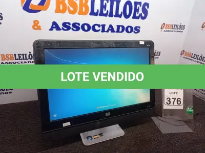 LOTE 376 - 01 ALL IN ONE MARCA HP C/TECLADO E MOUSE. (NO ESTADO) ATENÇÃO! FAZER A VISITAÇÃO ANTES DE ARREMATAR, NÃO SABEMOS SE FUNCIONA. LEILÃO NÃO TEM GARANTIA E NEM DEVOLUÇÃO, SUJEITO A POSSÍVEIS AVARIAS VISÍVEIS/OCULTAS E/OU AUSÊNCIA DE COMPONENTES.