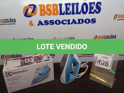 LOTE 405 - 01 FERRO A VAPOR P/ PASSAR ROUPAS MARCA ELECTROLUX COR BRANCA C/AZUL (NOVO). (NO ESTADO) ATENÇÃO! FAZER A VISITAÇÃO ANTES DE ARREMATAR, NÃO SABEMOS SE FUNCIONA. LEILÃO NÃO TEM GARANTIA E NEM DEVOLUÇÃO, SUJEITO A POSSÍVEIS AVARIAS VISÍVEIS/OCULTAS E/OU AUSÊNCIA DE COMPONENTES.