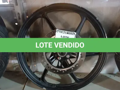 LOTE 517 - 01 RODA P/MOTO ARO “18. PARA HONDA 150 E 160 CILINDRADAS. (NO ESTADO) ATENÇÃO! FAZER A VISITAÇÃO ANTES DE ARREMATAR, NÃO SABEMOS SE FUNCIONA. LEILÃO NÃO TEM GARANTIA E NEM DEVOLUÇÃO, SUJEITO A POSSÍVEIS AVARIAS VISÍVEIS/OCULTAS E/OU AUSÊNCIA DE COMPONENTES.