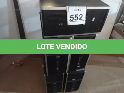LOTE 552 - 05 CPUS MARCA HP. (NO ESTADO) ATENÇÃO! FAZER A VISITAÇÃO ANTES DE ARREMATAR, NÃO SABEMOS SE FUNCIONA. LEILÃO NÃO TEM GARANTIA E NEM DEVOLUÇÃO, SUJEITO A POSSÍVEIS AVARIAS VISÍVEIS/OCULTAS E/OU AUSÊNCIA DE COMPONENTES.