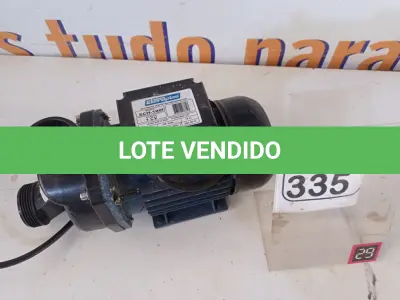 LOTE 335 - 01 MOTOBOMBA CENTRÍFUGA HIDROMASSAGEM MODELO ECH-100I POTÊNCIA 1CV. (NO ESTADO) ATENÇÃO! FAZER A VISITAÇÃO ANTES DE ARREMATAR, NÃO SABEMOS SE FUNCIONA. LEILÃO NÃO TEM GARANTIA E NEM DEVOLUÇÃO, SUJEITO A POSSÍVEIS AVARIAS VISÍVEIS/OCULTAS E/OU AUSÊNCIA DE COMPONENTES.