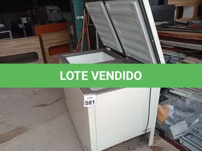 LOTE 581 - 01 FREEZER HORIZONTAL C/DUAS TAMPAS S/MOTOR MARCA CONSUL. (NO ESTADO) ATENÇÃO! FAZER A VISITAÇÃO ANTES DE ARREMATAR, NÃO SABEMOS SE FUNCIONA. LEILÃO NÃO TEM GARANTIA E NEM DEVOLUÇÃO, SUJEITO A POSSÍVEIS AVARIAS VISÍVEIS/OCULTAS E/OU AUSÊNCIA DE COMPONENTES.