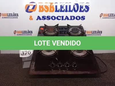 LOTE 320 - 01 FOGÃO COOKTOP 04 BOCAS MARCA FOGATT. (NO ESTADO) ATENÇÃO! FAZER A VISITAÇÃO ANTES DE ARREMATAR, NÃO SABEMOS SE FUNCIONA. LEILÃO NÃO TEM GARANTIA E NEM DEVOLUÇÃO, SUJEITO A POSSÍVEIS AVARIAS VISÍVEIS/OCULTAS E/OU AUSÊNCIA DE COMPONENTES.
