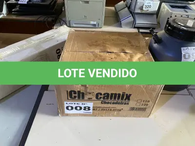 LOTE 008 - 01 - CHOCADEIRA 80 OVOS AUTOMÁTICA 220V (NO ESTADO, NÃO SABEMOS SE FUNCIONA. LEILÃO NÃO TEM GARANTIA E NEM DEVOLUÇÃO, SUJEITO A POSSÍVEIS AVARIAS VISÍVEIS/OCULTAS E/OU AUSÊNCIA DE COMPONENTES)