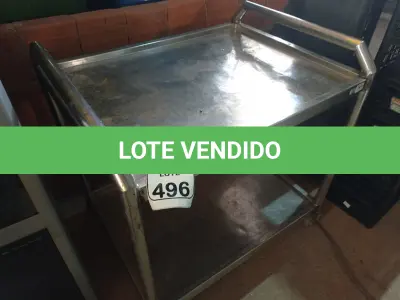 LOTE 496 - 01 CARRINHO EM INOX. (NO ESTADO) ATENÇÃO! FAZER A VISITAÇÃO ANTES DE ARREMATAR, NÃO SABEMOS SE FUNCIONA. LEILÃO NÃO TEM GARANTIA E NEM DEVOLUÇÃO, SUJEITO A POSSÍVEIS AVARIAS VISÍVEIS/OCULTAS E/OU AUSÊNCIA DE COMPONENTES.