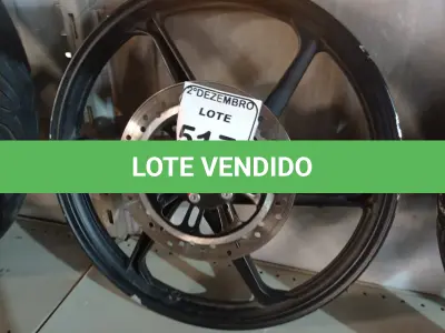LOTE 517 - 01 RODA P/MOTO ARO “18. PARA HONDA 150 E 160 CILINDRADAS. (NO ESTADO) ATENÇÃO! FAZER A VISITAÇÃO ANTES DE ARREMATAR, NÃO SABEMOS SE FUNCIONA. LEILÃO NÃO TEM GARANTIA E NEM DEVOLUÇÃO, SUJEITO A POSSÍVEIS AVARIAS VISÍVEIS/OCULTAS E/OU AUSÊNCIA DE COMPONENTES.