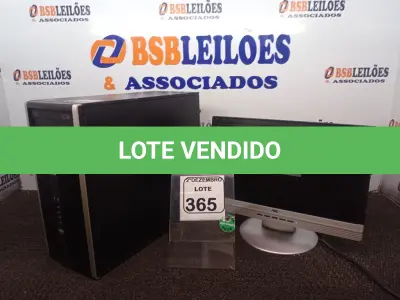 LOTE 365 - 01 CPU MARCA HP E 01 MONITOR MARCA AOC C/TECLADO E MOUSE. (NO ESTADO) ATENÇÃO! FAZER A VISITAÇÃO ANTES DE ARREMATAR, NÃO SABEMOS SE FUNCIONA. LEILÃO NÃO TEM GARANTIA E NEM DEVOLUÇÃO, SUJEITO A POSSÍVEIS AVARIAS VISÍVEIS/OCULTAS E/OU AUSÊNCIA DE COMPONENTES.